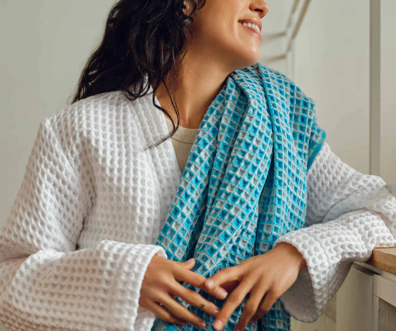 Best Spa Feel: Brooklinen Dreamweave Waffle Towel Set