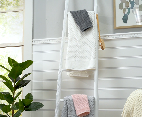 Best Budget Pick: Great Bay Home Cotton Quick-Dry Waffle Towels