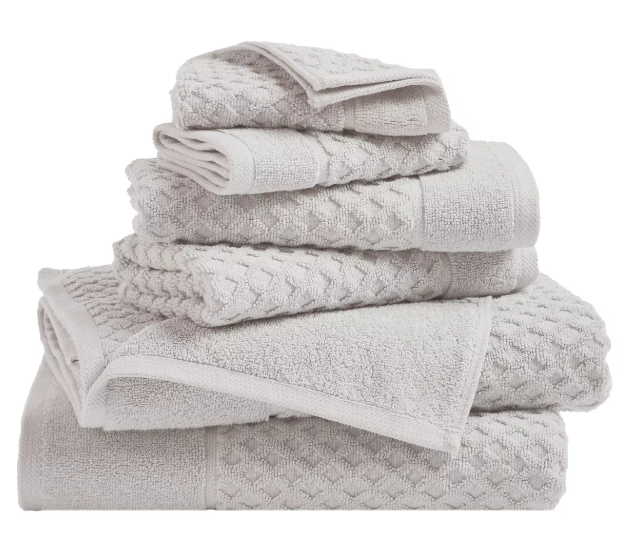 Great Bay Home Cotton Quick-Dry Waffle Towels