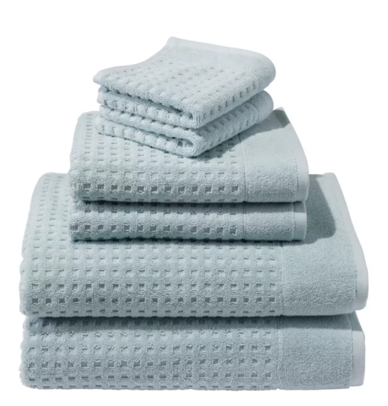 L.L.Bean Waffle Cotton Towel Set