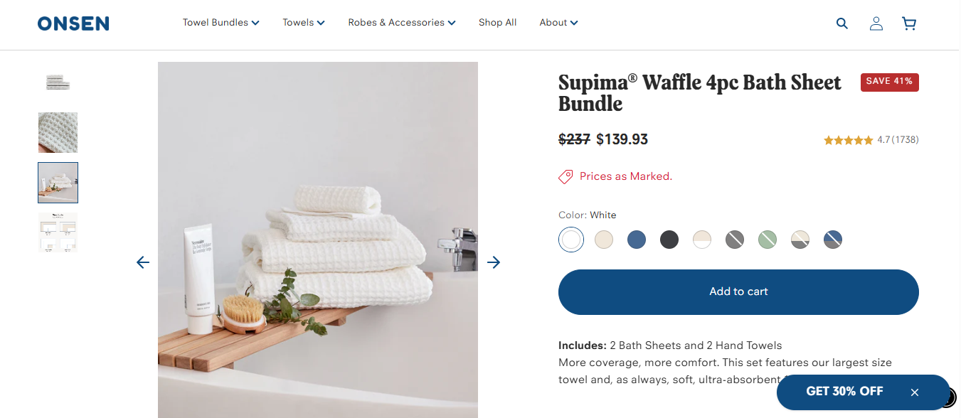 Onsen Waffle Towel | Best Overall Alternative