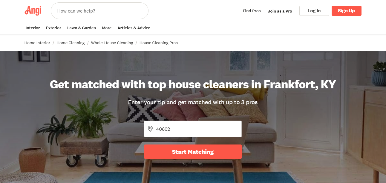 Angi (formerly Angie's List): Best for Vacation Rental Homeowners