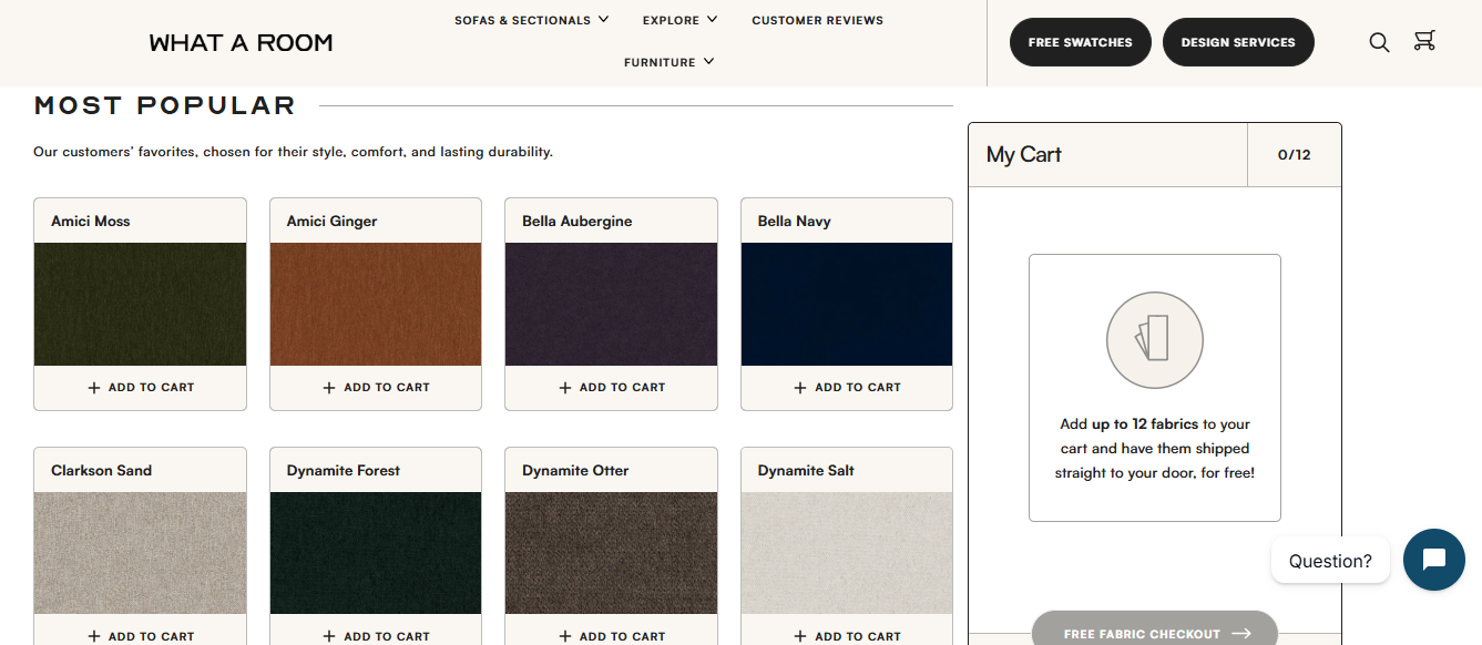 What A Room Fabric Range