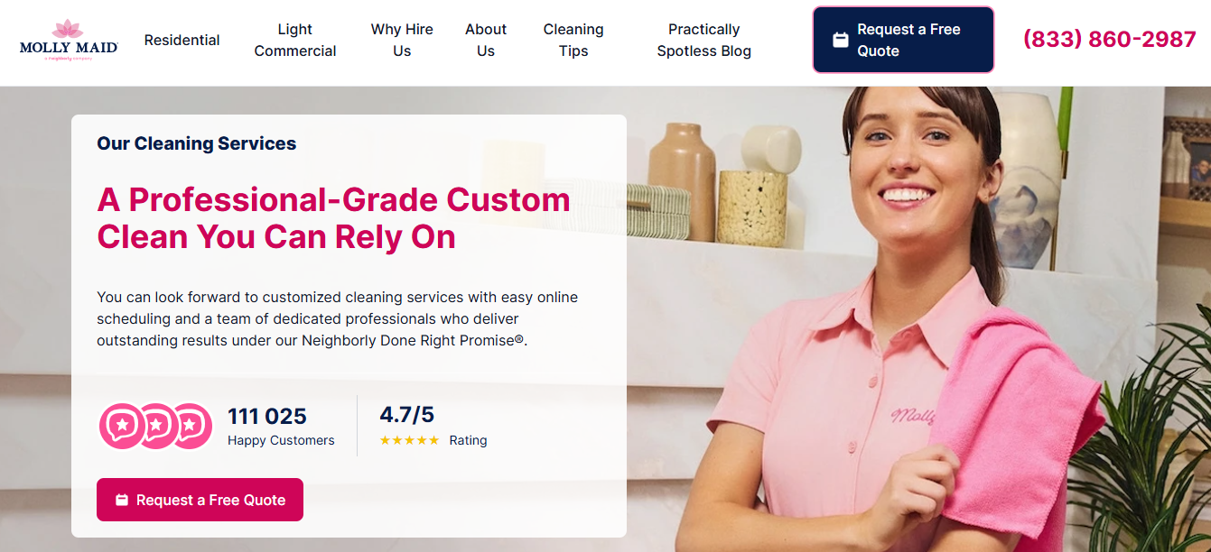 Molly Maid: Best for a Traditional Maid Service
